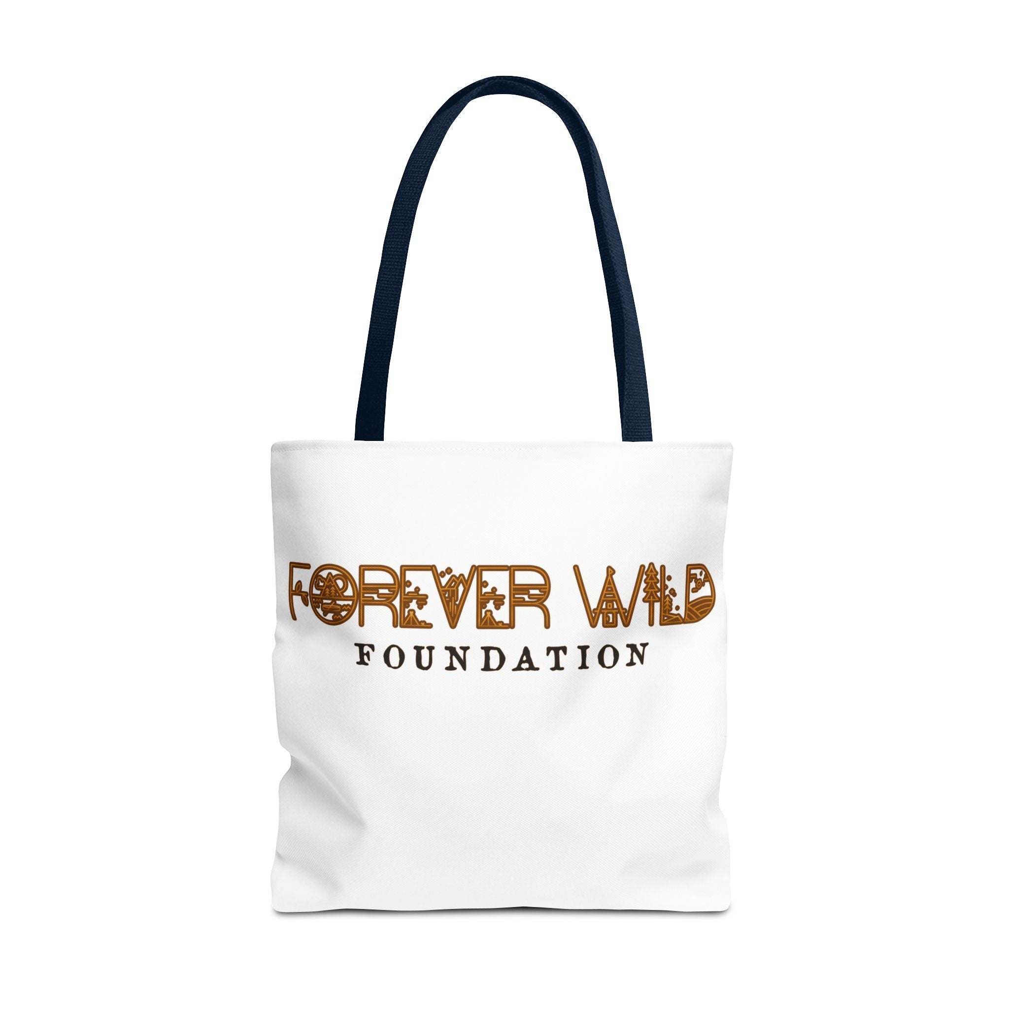 Forever Wild Foundation Tote Bag | Animal Print Text Logo
