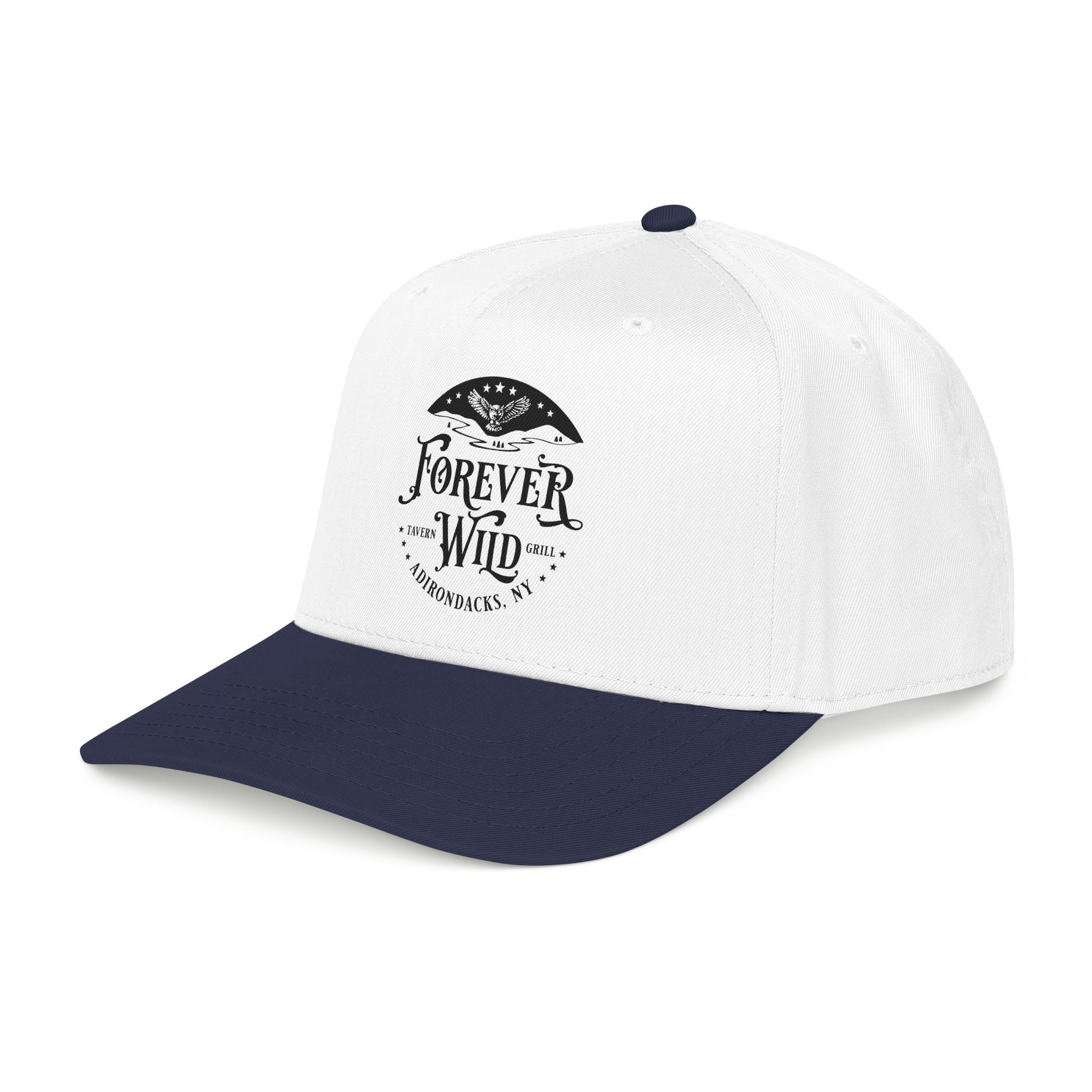 Forever Wild Tavern circle logo Mid Profile Baseball Cap | Outdoor Adventure, Adirondacks emblem