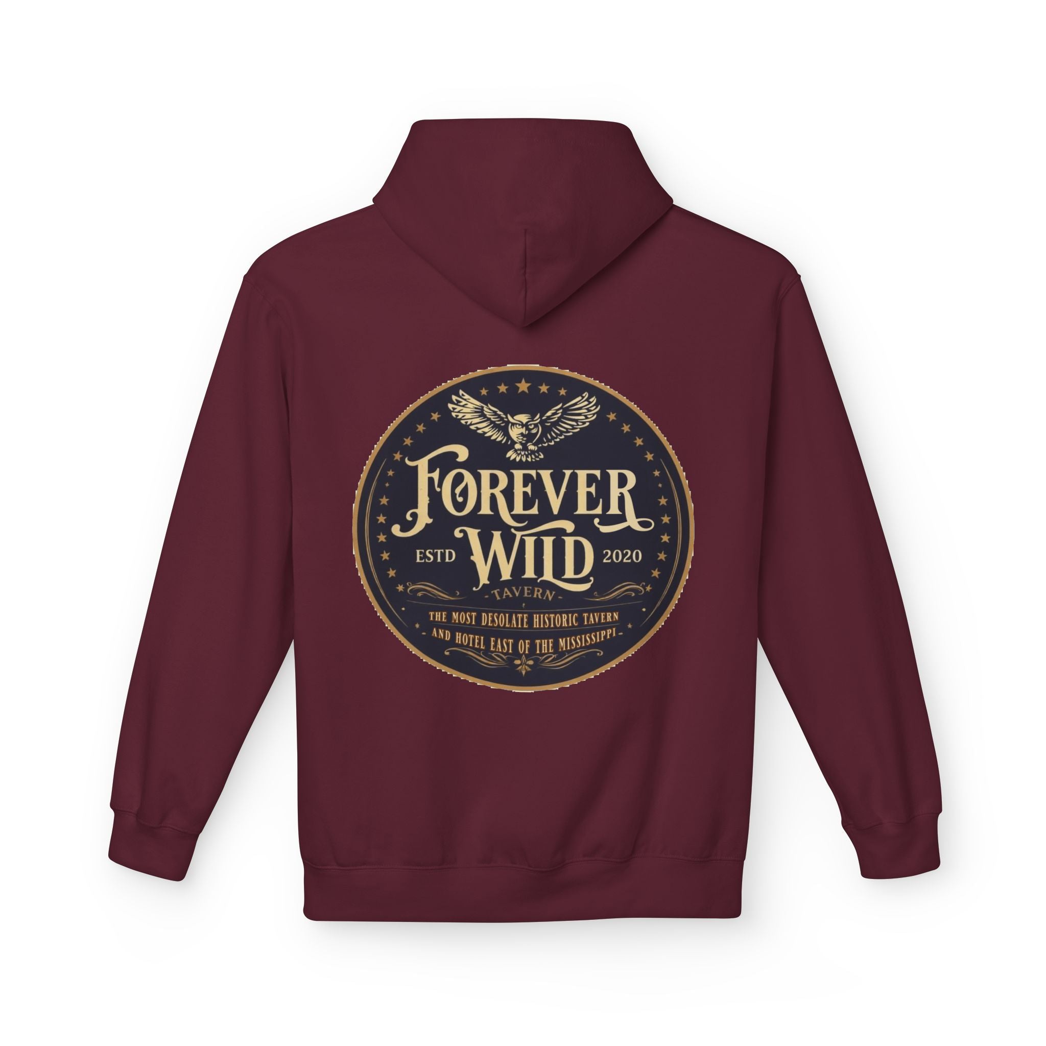 Forever Wild Tavern Hoodie — Historic Logo Large Front Logo